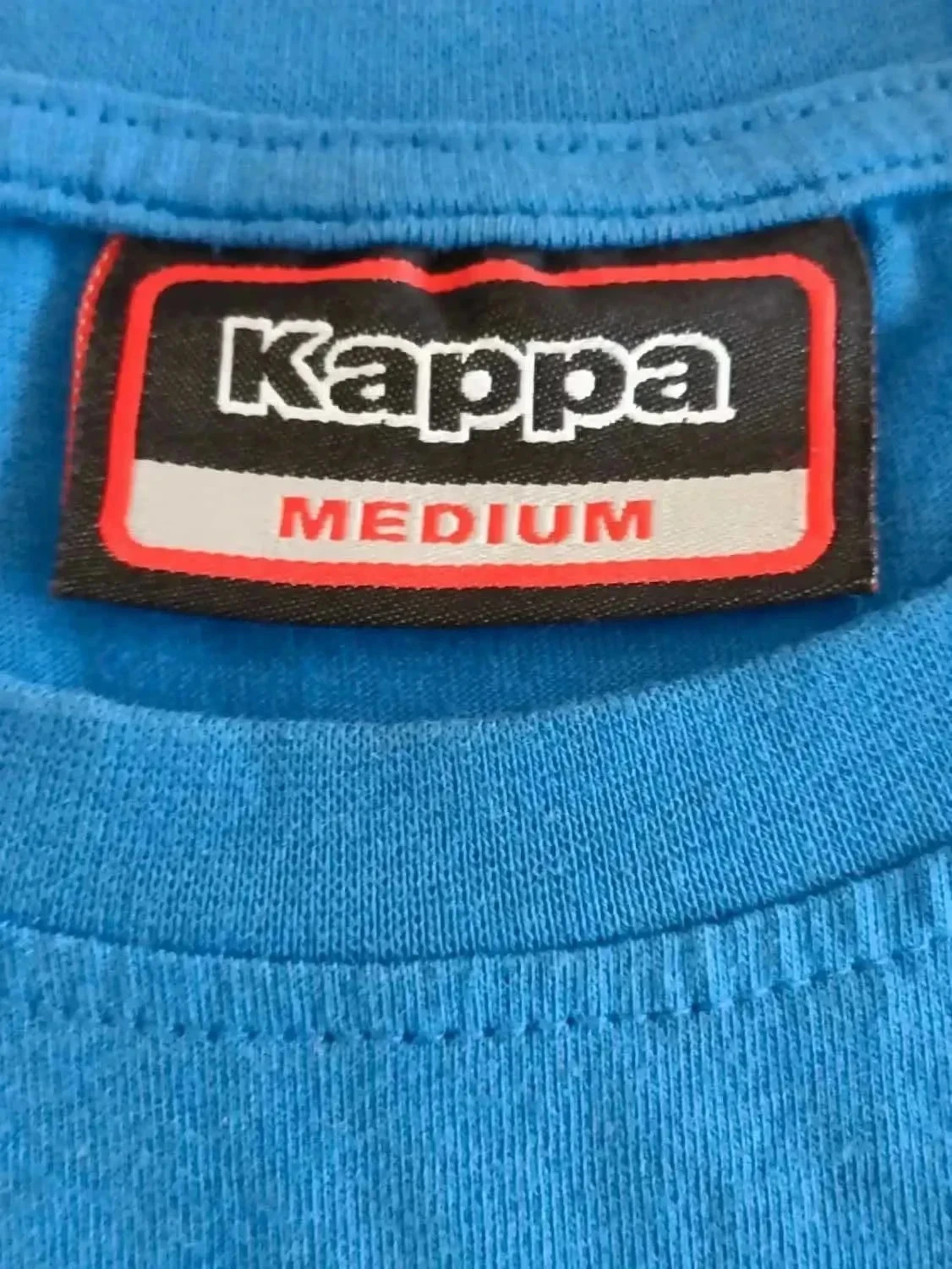 T-shirt Kappa Sport azul com estampa verde e logo branco tamanho M – photo 5